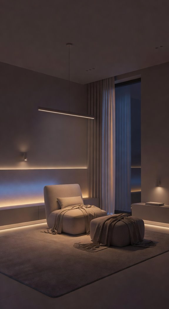 warm dimmable lighting creates mood