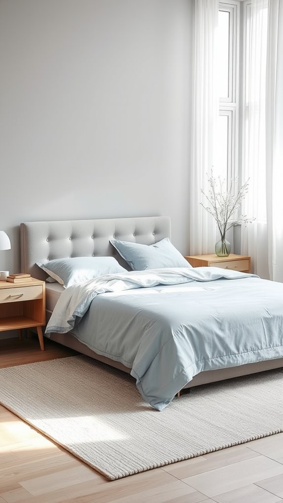 warm gray pale blue sanctuary
