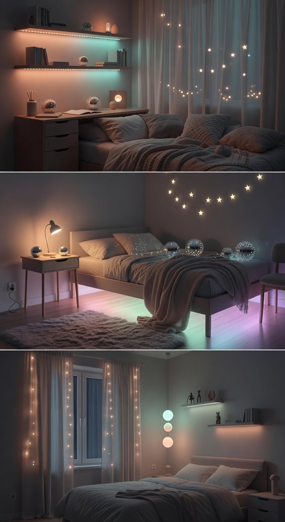 warm layered lighting for mood