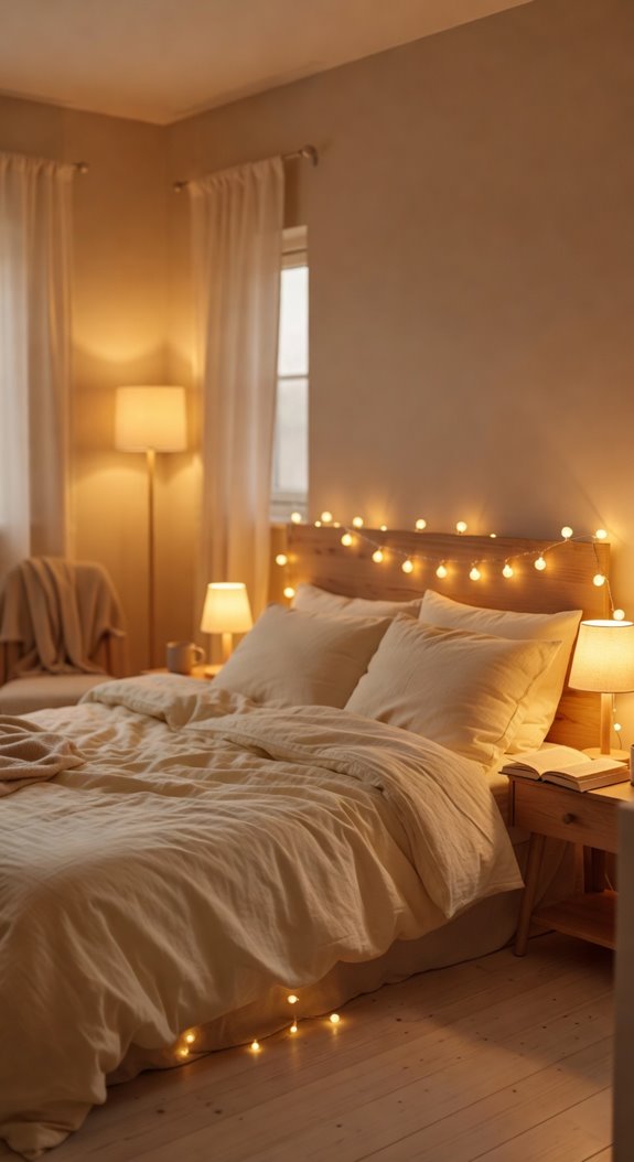 warm lighting creates perceived spaciousness