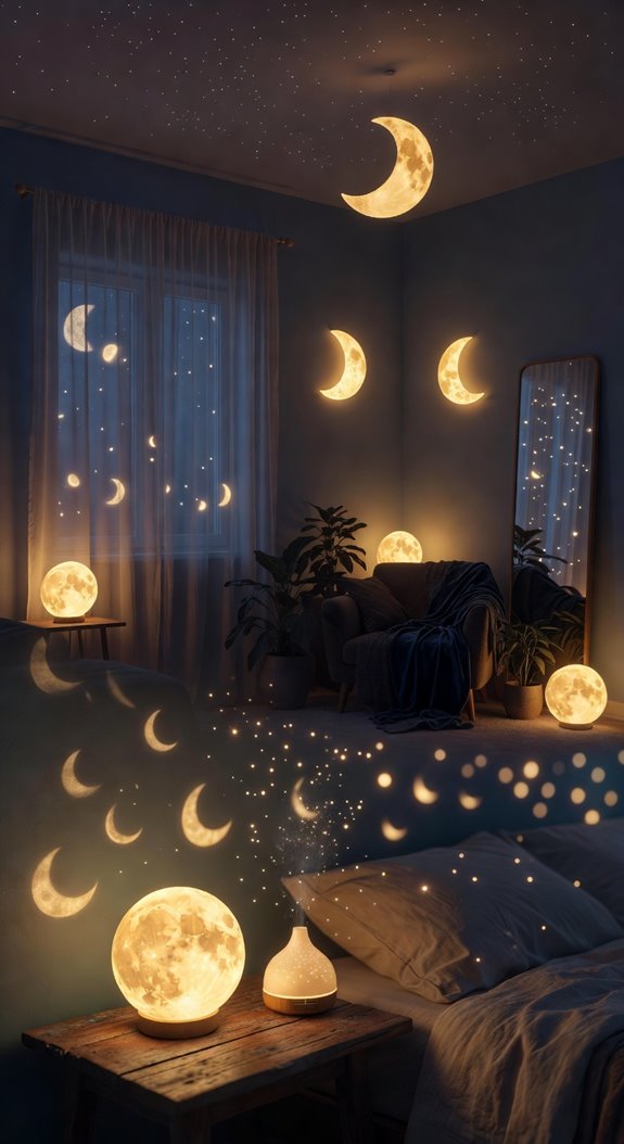 warm lunar lamps create ambient mood
