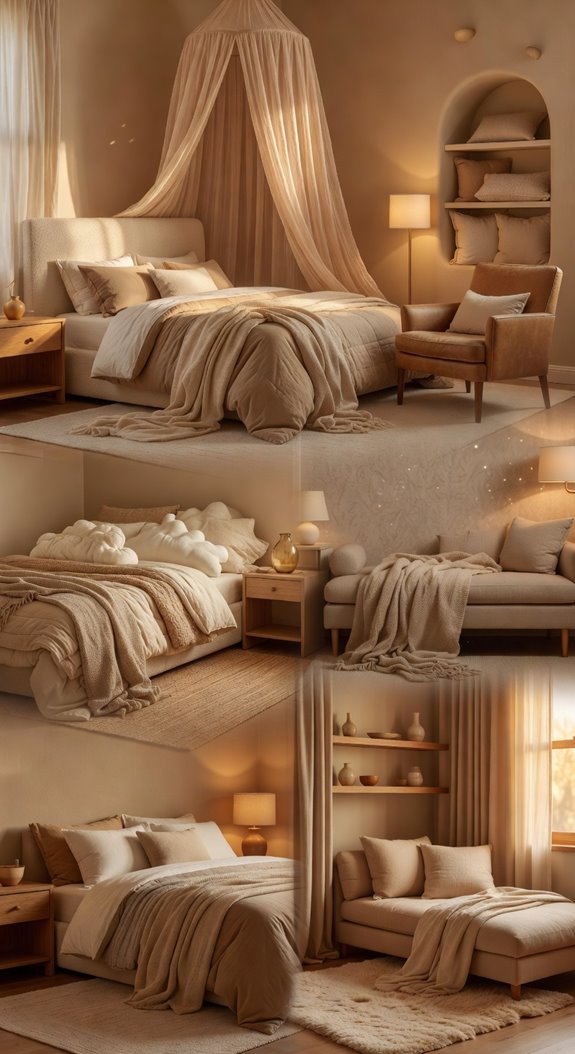 warm neutrals with layered textures