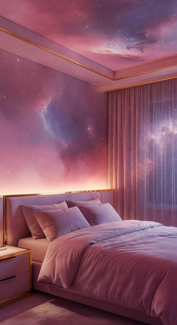 warm pinks cool purples brushed gold harmony
