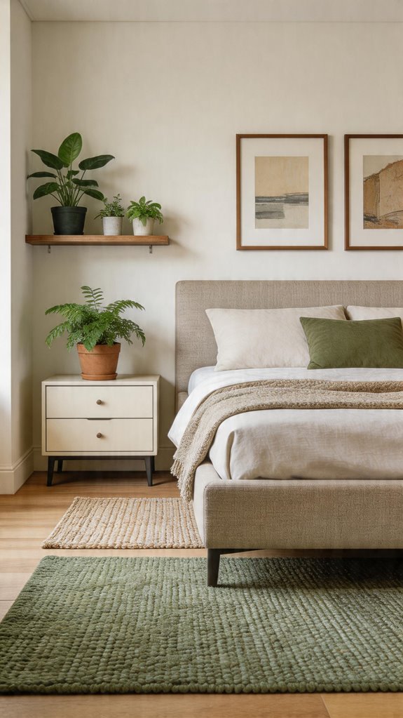 warm terracotta undyed linen restrained