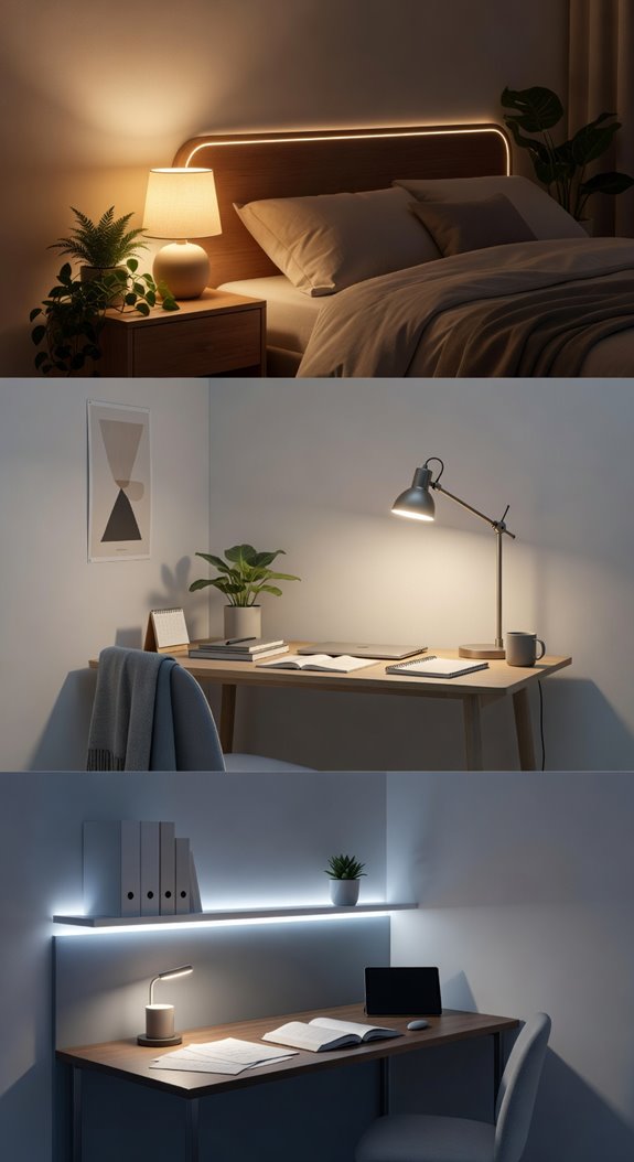 warm to cool bulb temperatures for ambiance