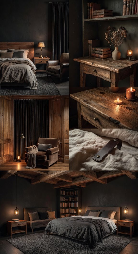 warm wood tones ground dark rooms