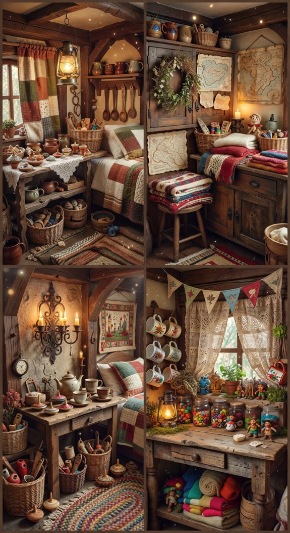 weathered handcrafted hobbit furnishings