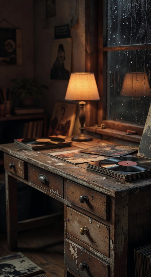 weathered wood vintage furniture earthy decor