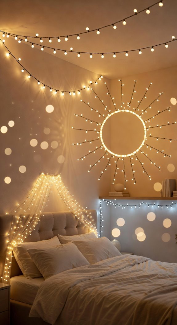 weaving string lights creatively