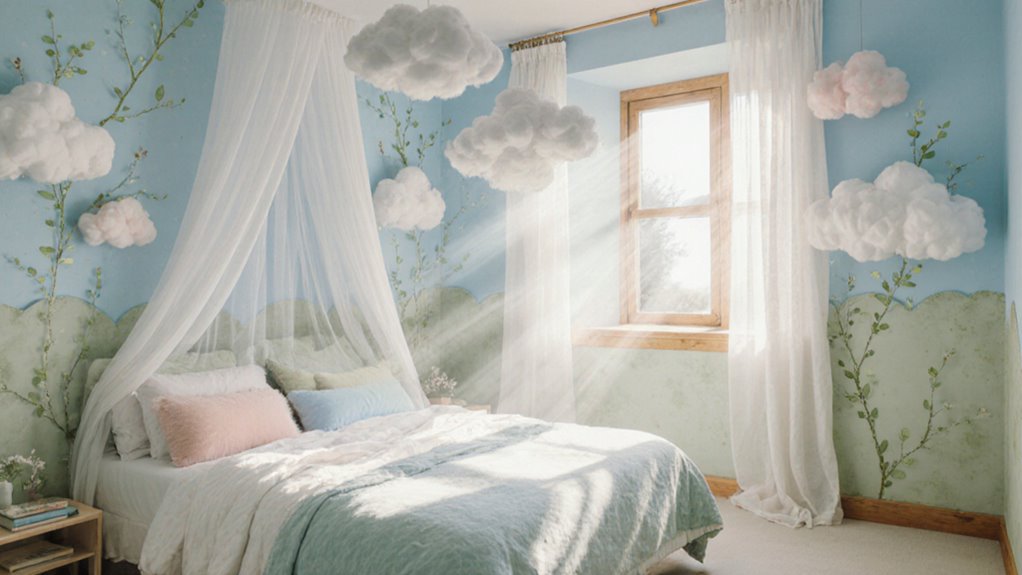 whimsical nature and cloud bedrooms