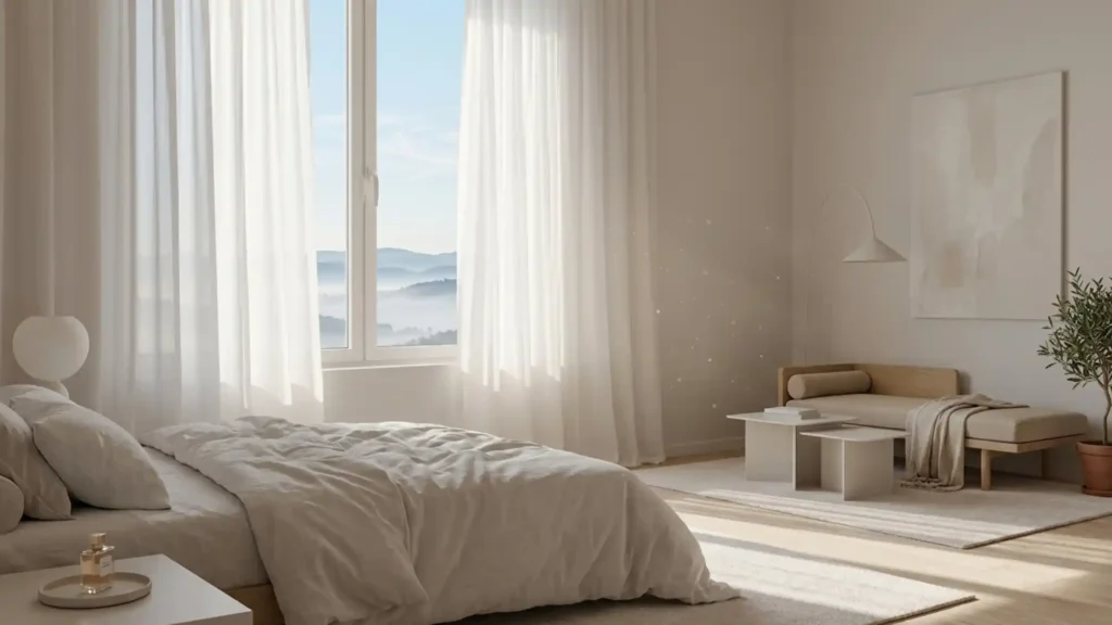 white sheer curtains maximize light