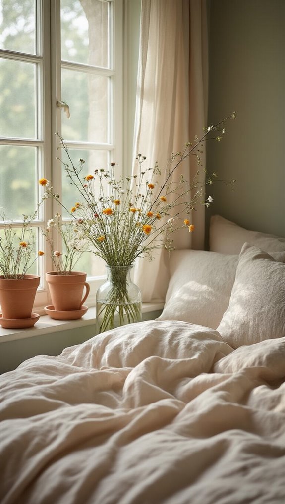 wildflower branches neutral vase height