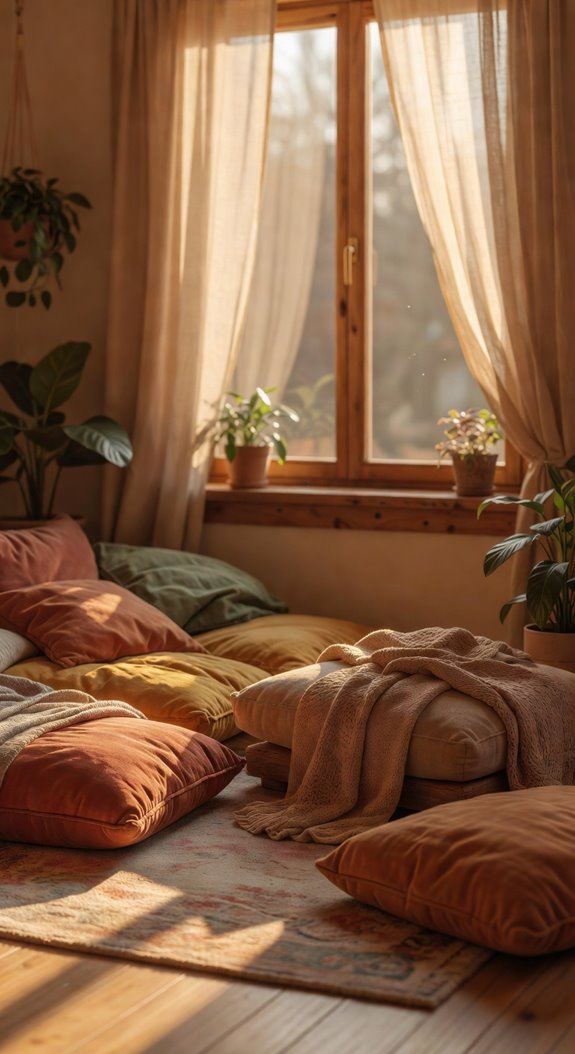 window seat cozy floor cushions
