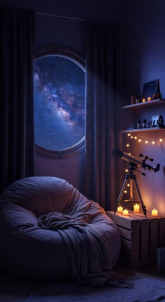 window seat stargazing setup compact