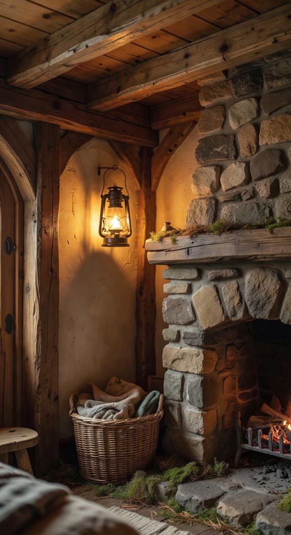 wood stone and warm wood tones