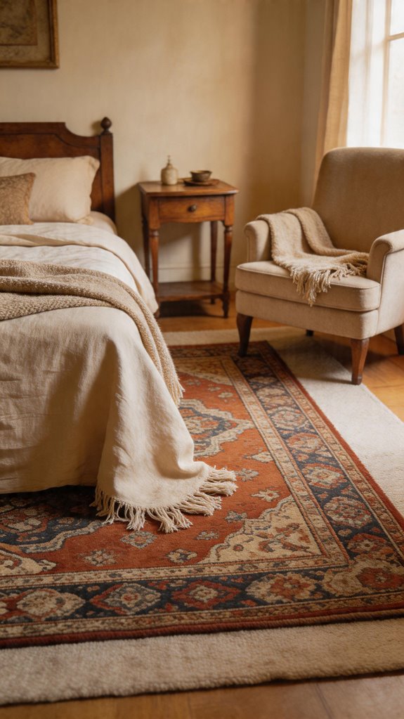 worn rugs layered textiles harmony
