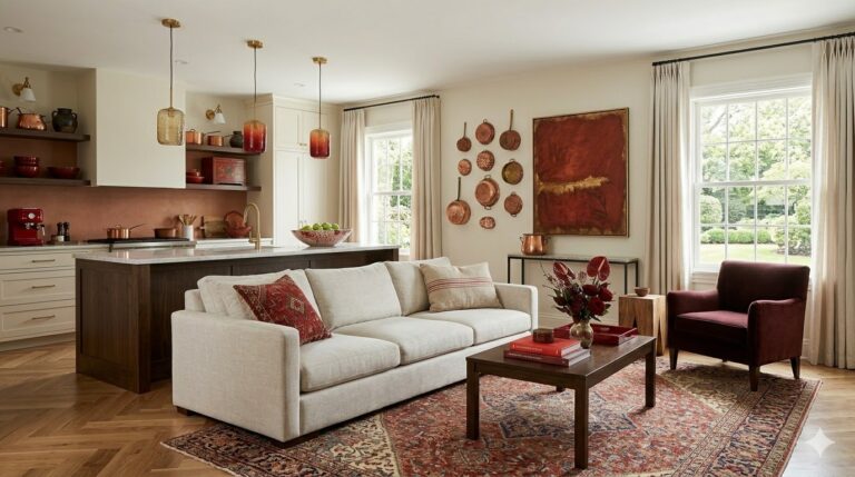 Red Interior Design That Photographs Well for Home Listings